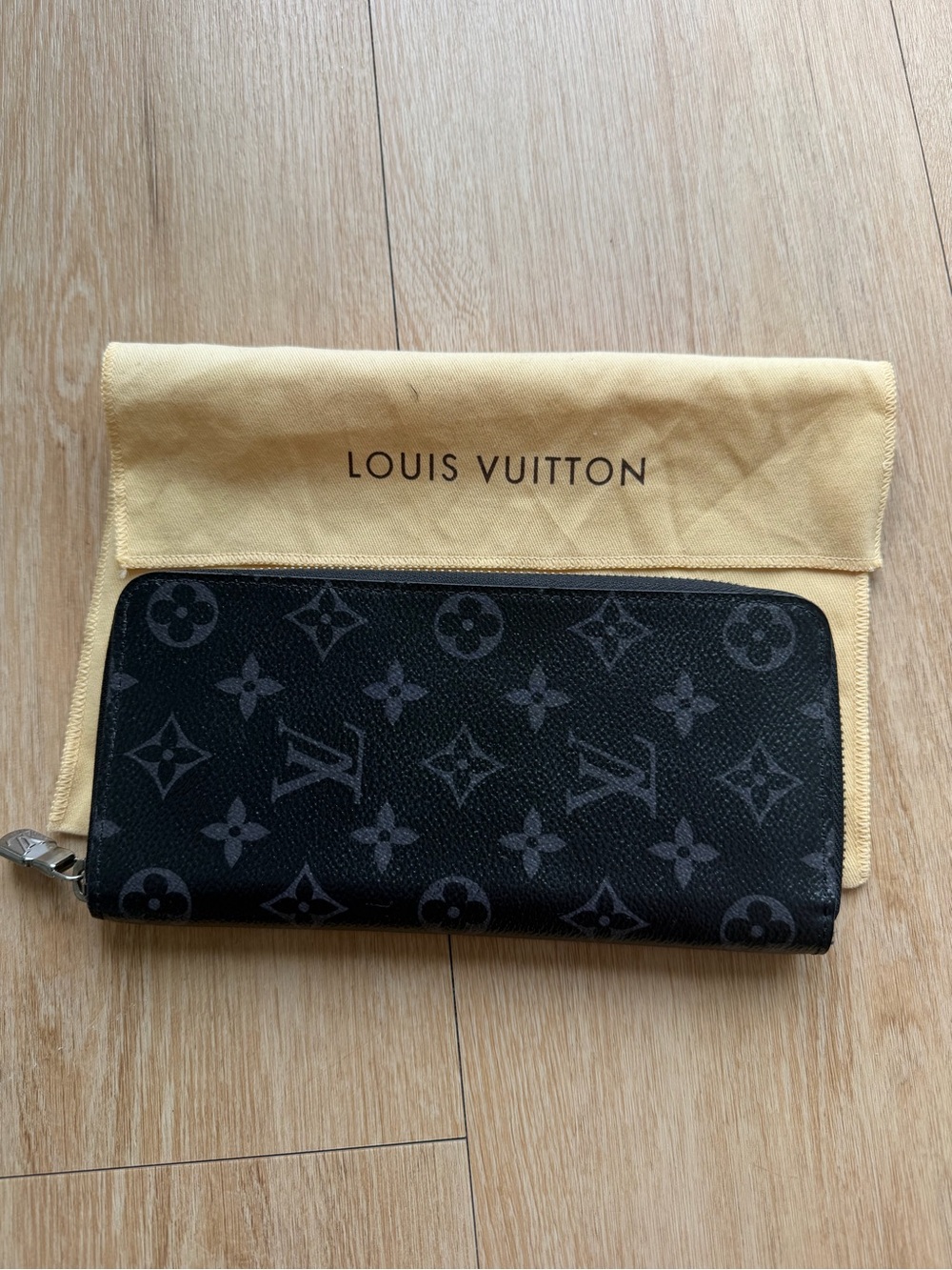 Louis Vuitton Black Monogram Eclipse Vertical Zippy Wallet